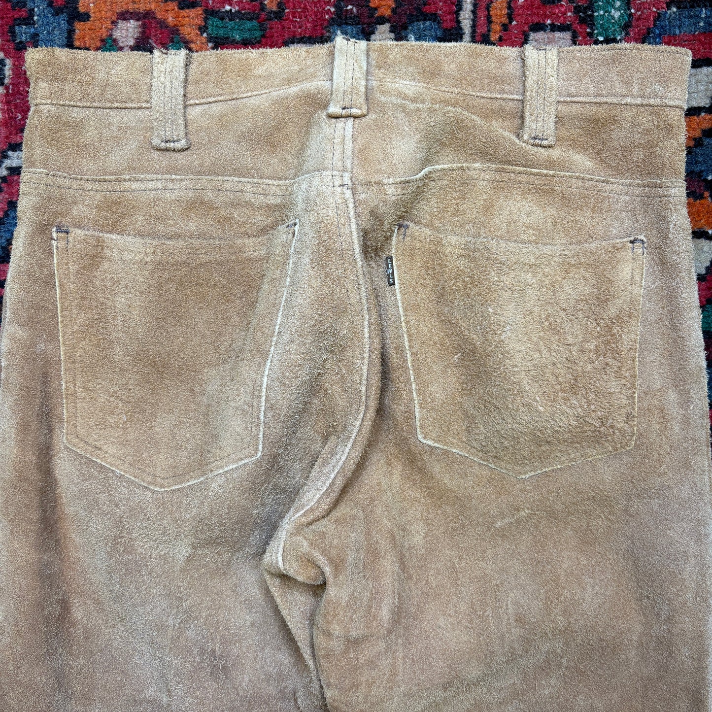 1960s Levi's Big E Cowhide Suede Bootcut Pants