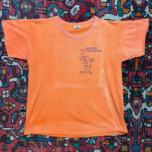 1960s 'The Pub' Mounted Collar Graphic Tee