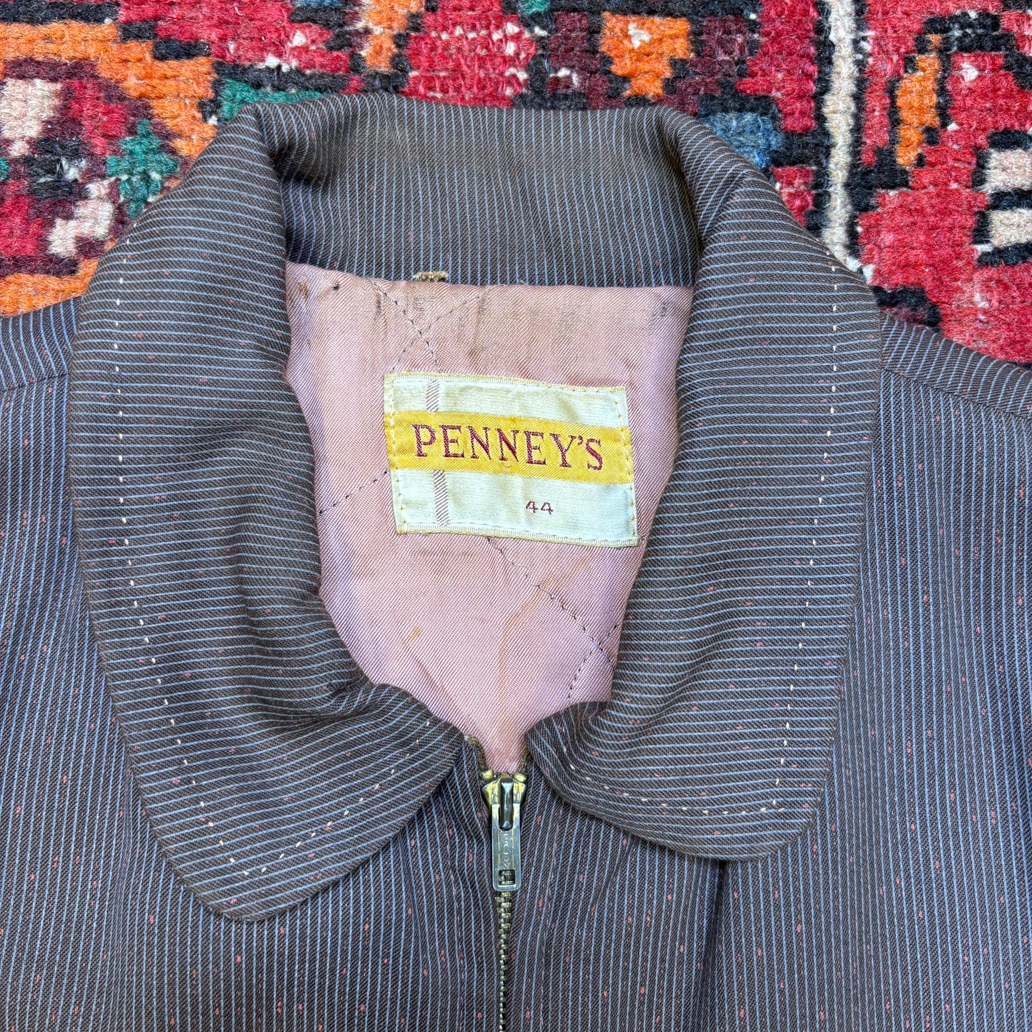 1950s Penney's Pinstripe Gabardine Ricky Jacket