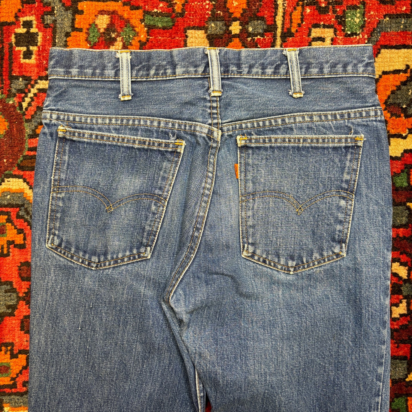 1960s Levi's Big E 646 Orange Tab Denim Flares