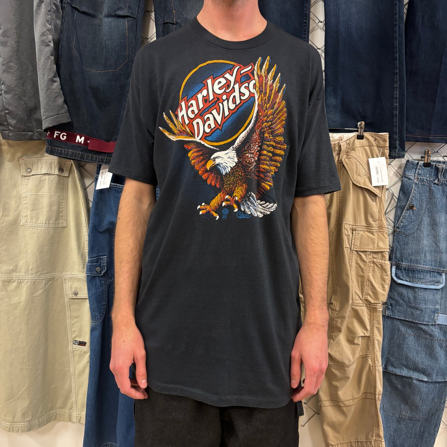 1980s Harley Davidson 'Eagle' Pocket Tee