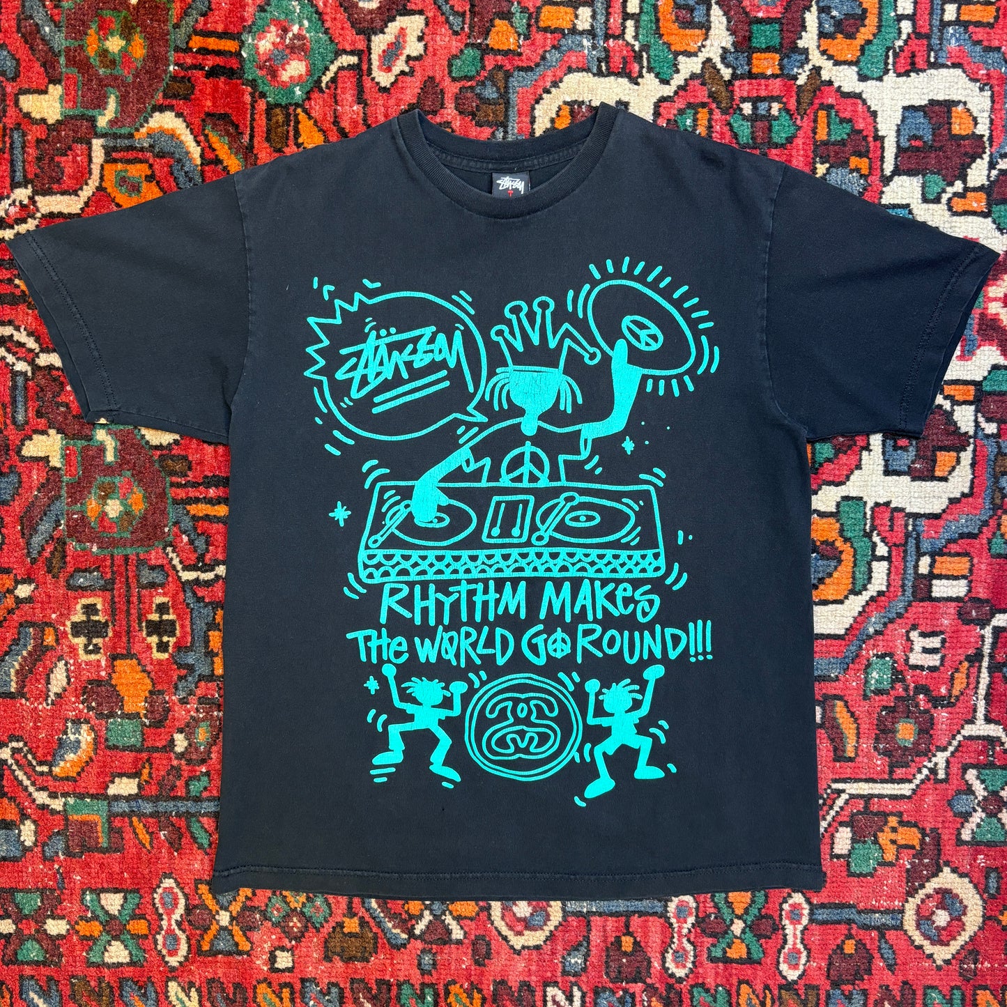2000s Stussy Rhythm Graphic Tee