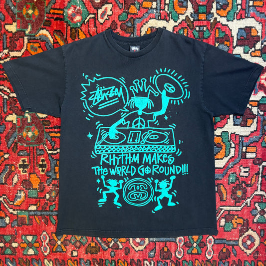 2000s Stussy Rhythm Graphic Tee