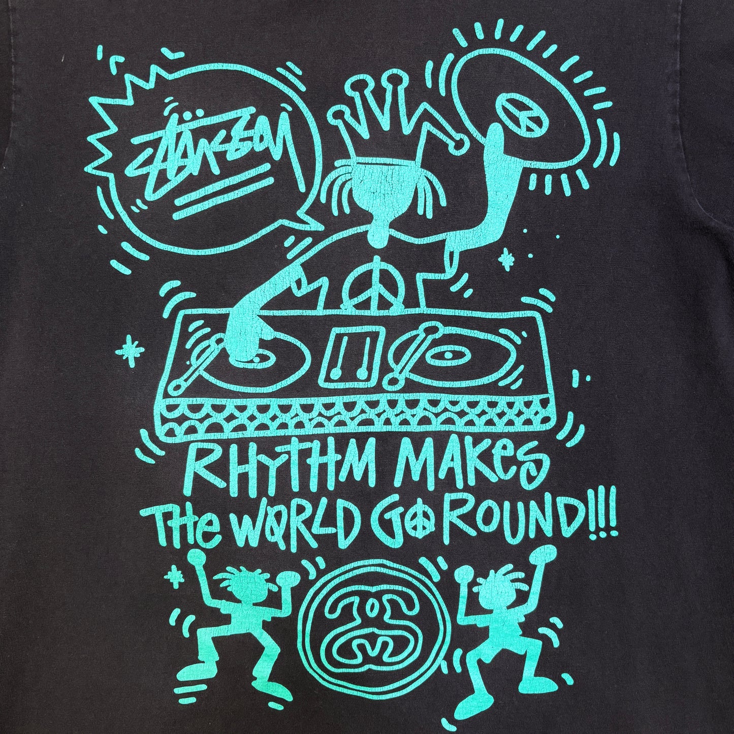 2000s Stussy Rhythm Graphic Tee