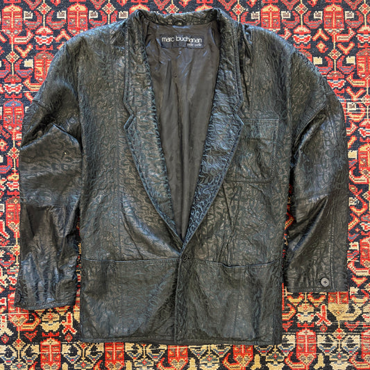 1990s Marc Buchanan Pelle Pelle Leather Coat