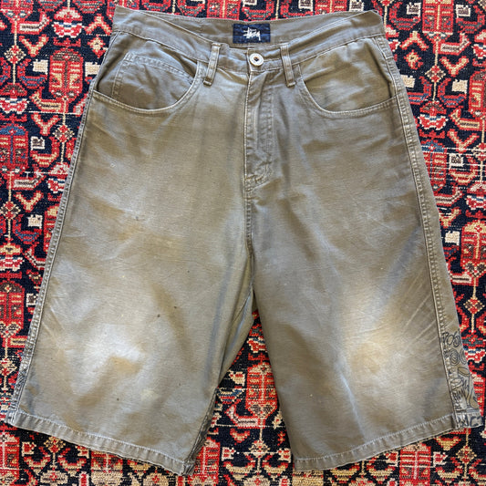 1990s Stussy Tribal Fatigue Shorts