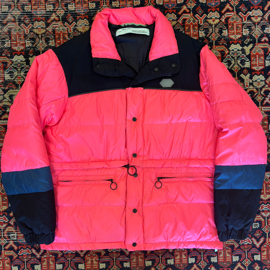 Off-White Neon Pink Down Insulated Puffer Jacket