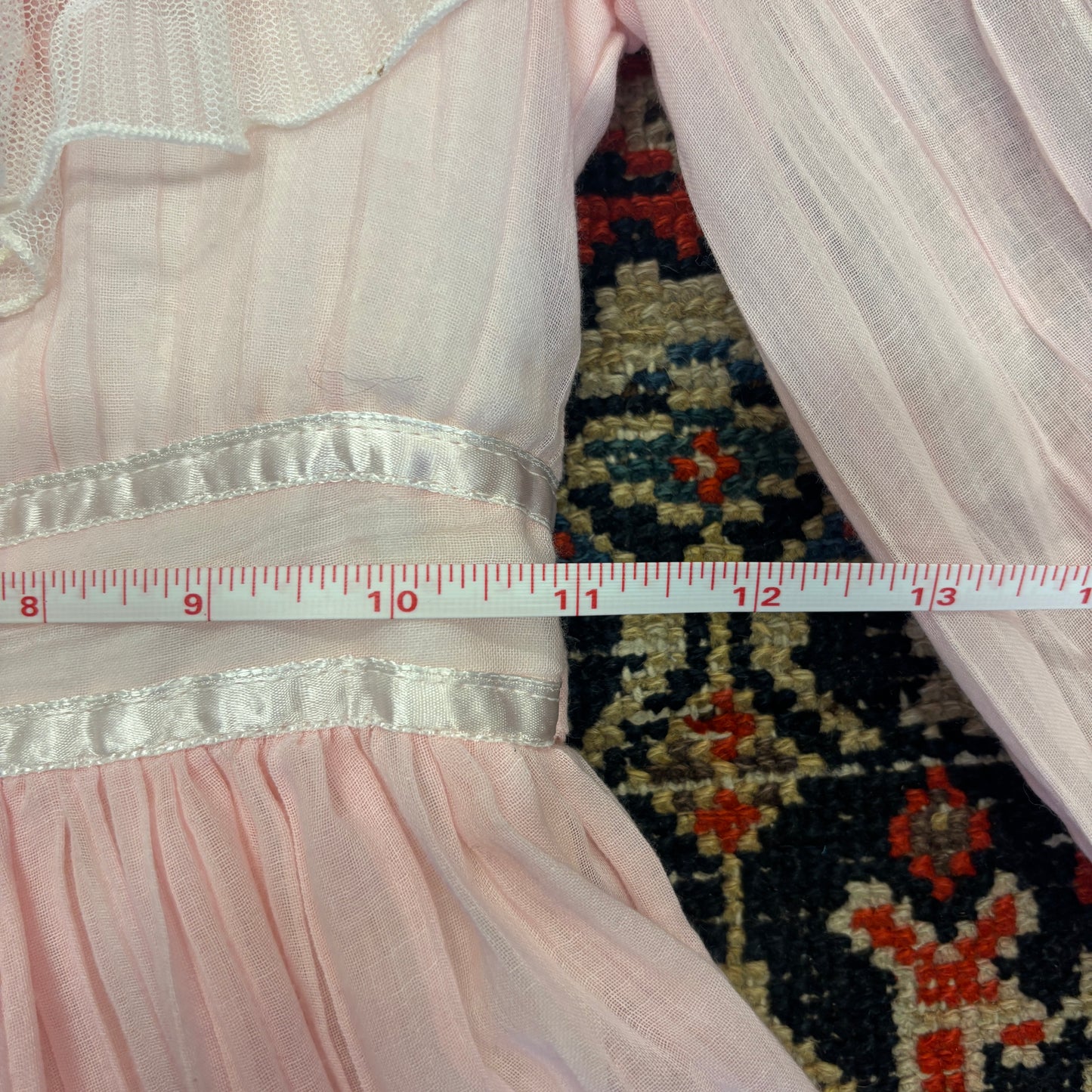 1970s Gunne Sax Pink Lace Maxi Dress