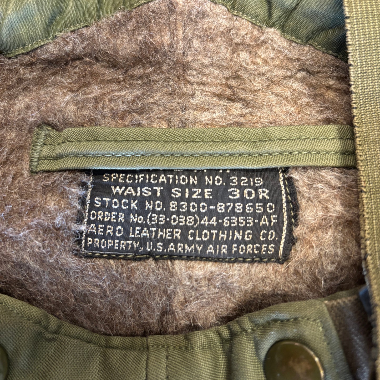 1950s USAF A-11 Insulated Flight Pants
