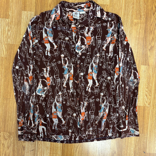 1970s Alife California Basketball AOP Button Up