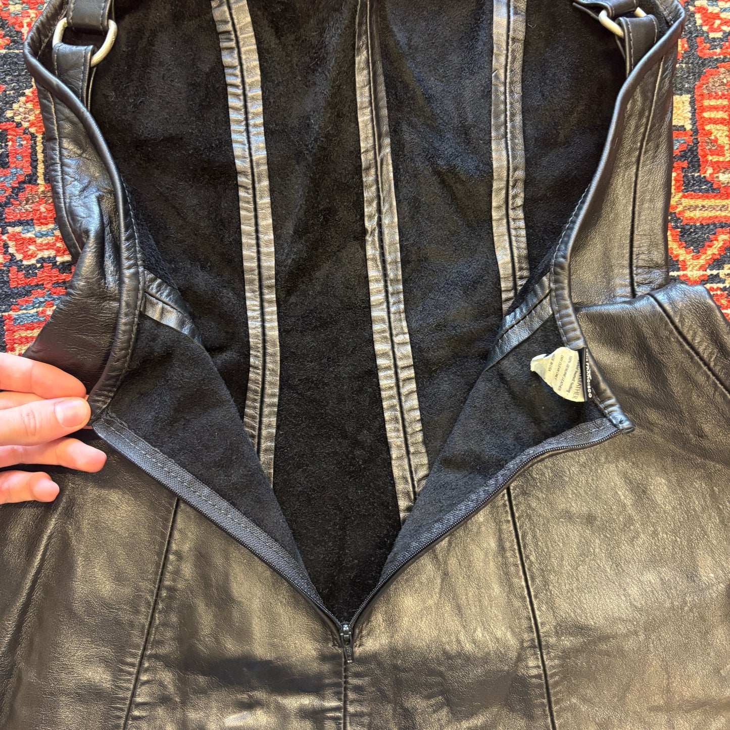 1980s Stormy Leather SF Halter Mini Dress