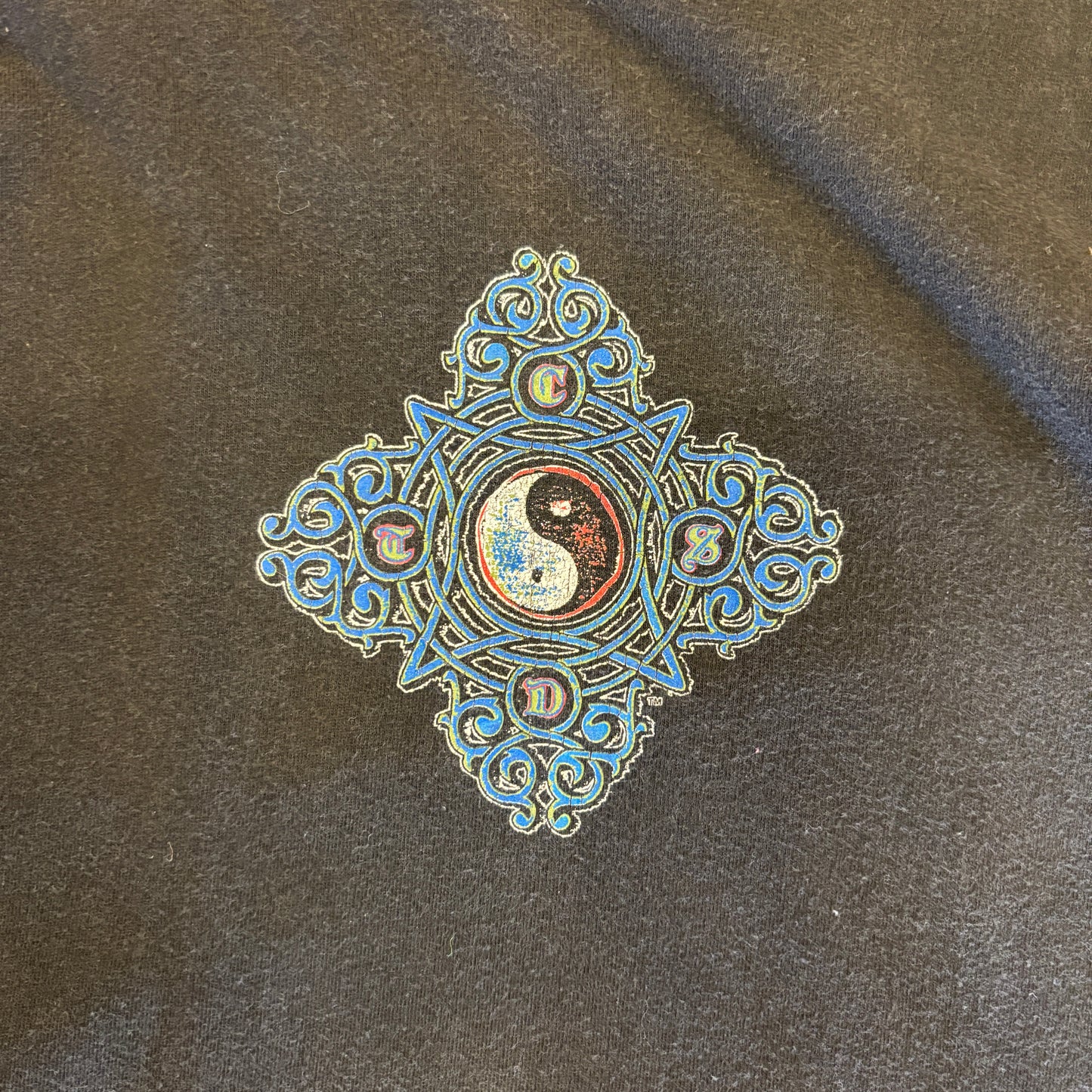 1990s Town and Country Yin Yang Surf Tee