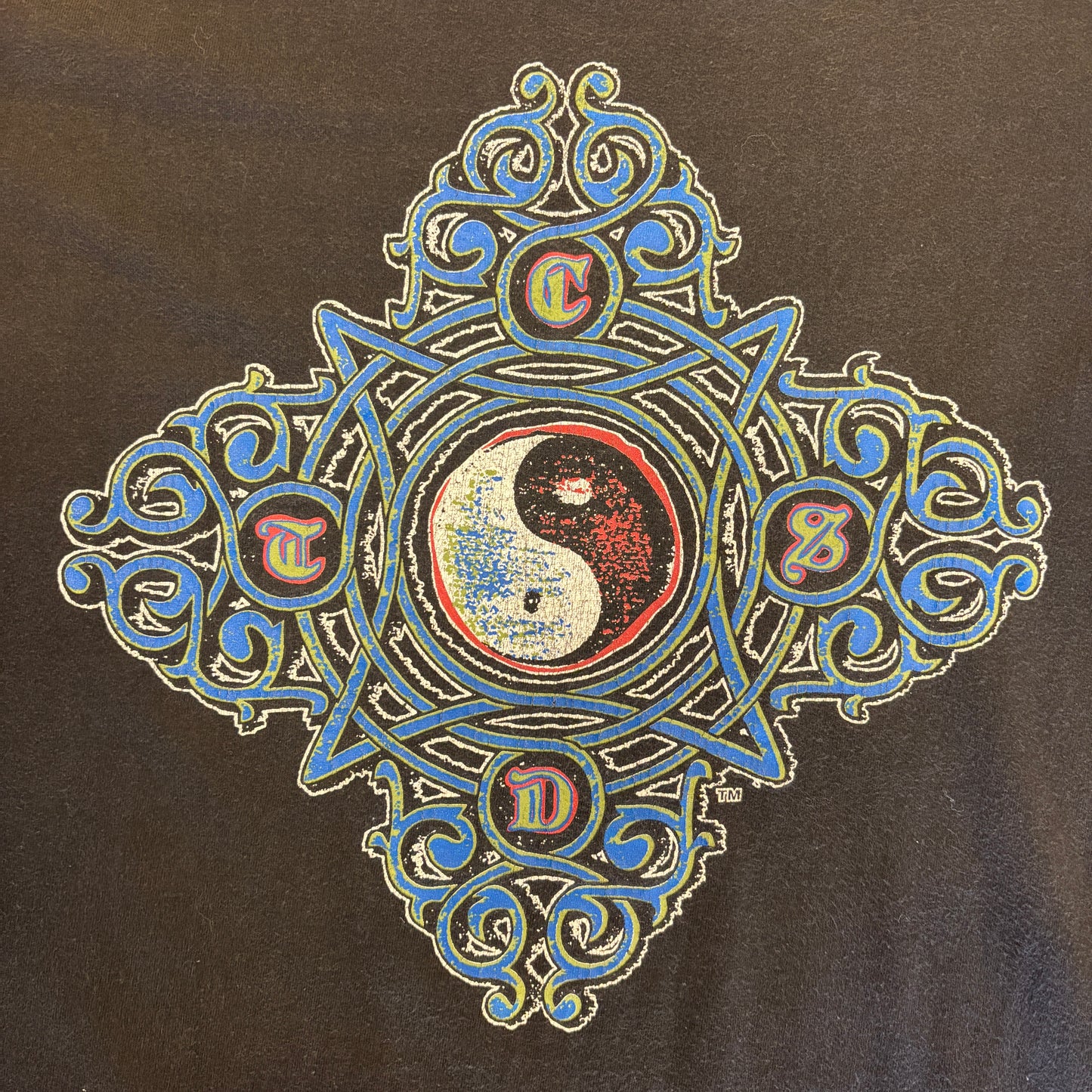 1990s Town and Country Yin Yang Surf Tee