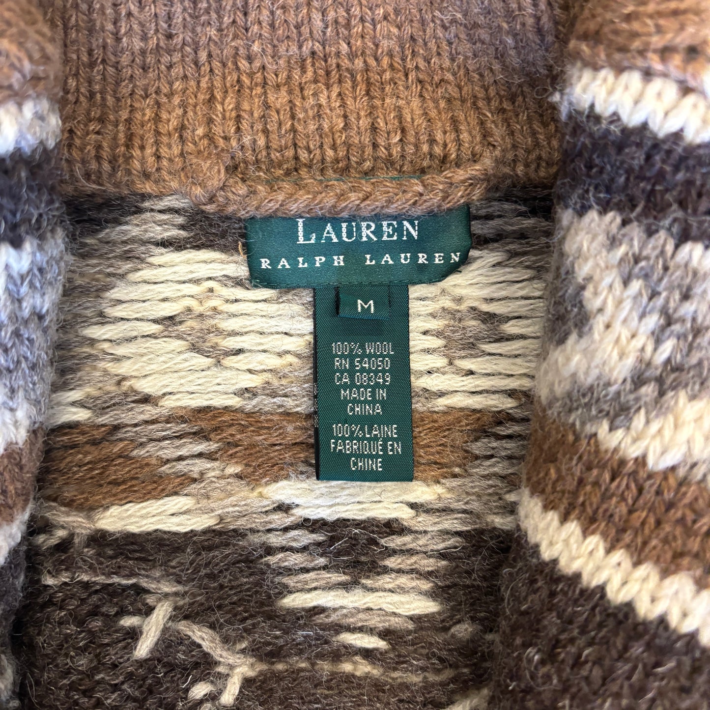 Vintage Lauren Ralph Lauren Southwestern Wool Knit Coat