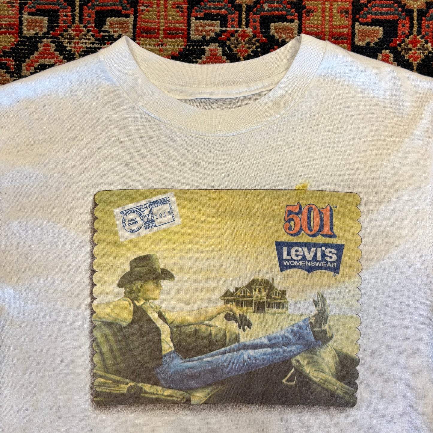 1980s Levi's Womenswear 501 Western Postcard Tee
