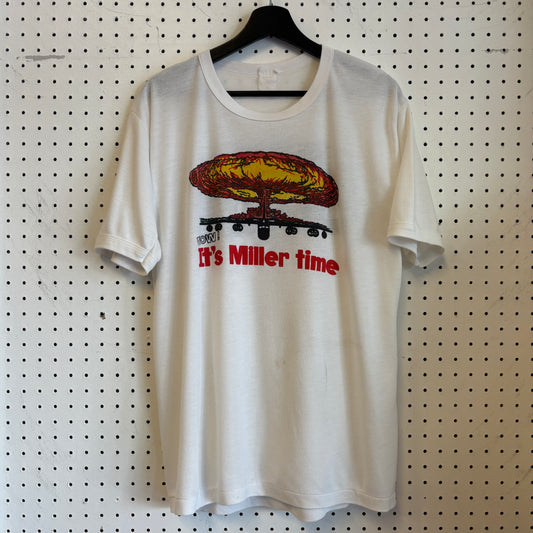 1980s Miller Time Nuclear Freaky Humor Tee