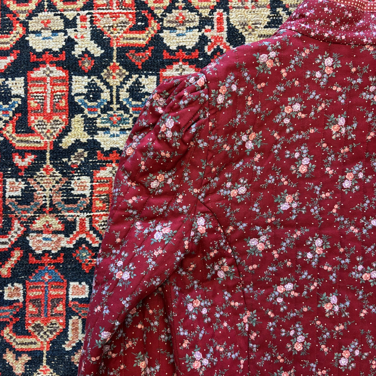 1970s Vintage Gunne Sax Floral Cropped Jacket