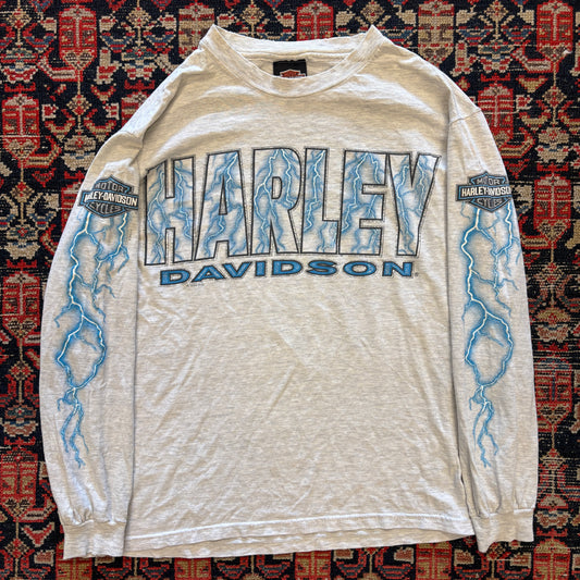 1990s Vintage Harley Davidson Oakland Lightning Graphic Long Sleeve
