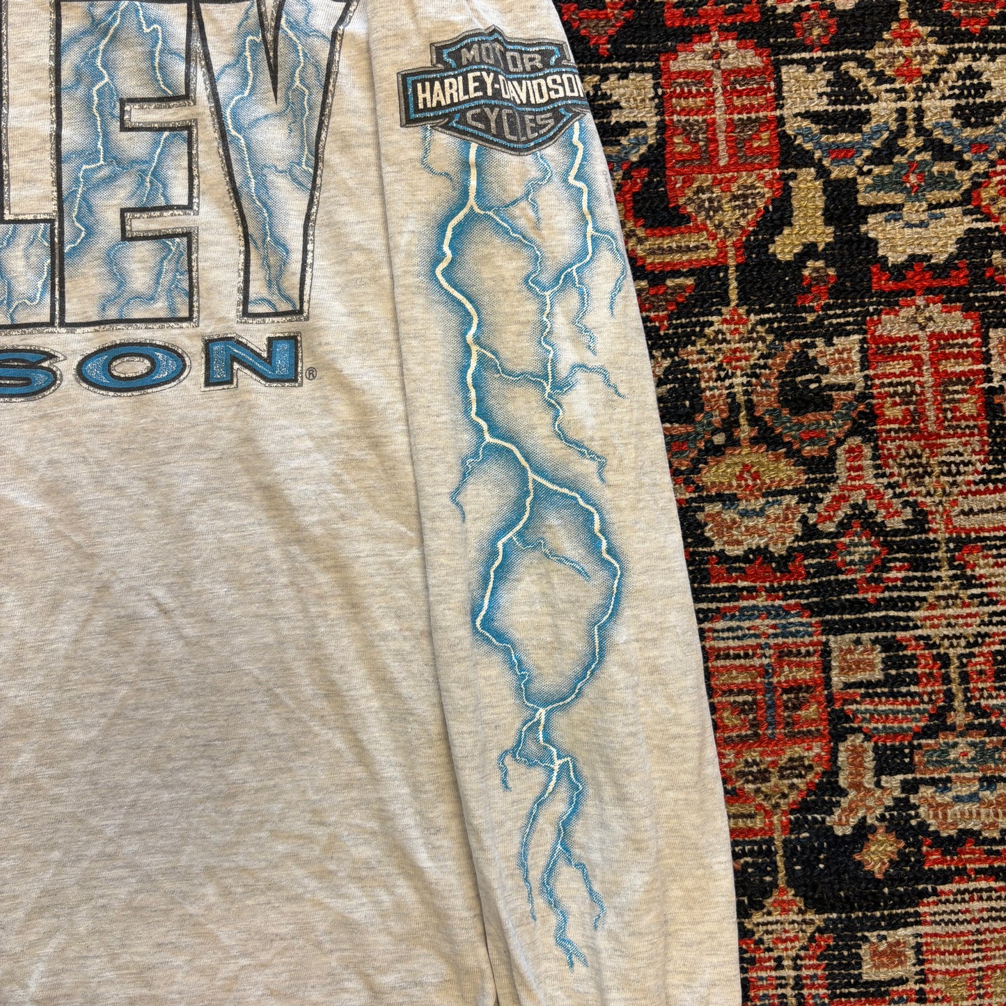 1990s Vintage Harley Davidson Oakland Lightning Graphic Long Sleeve