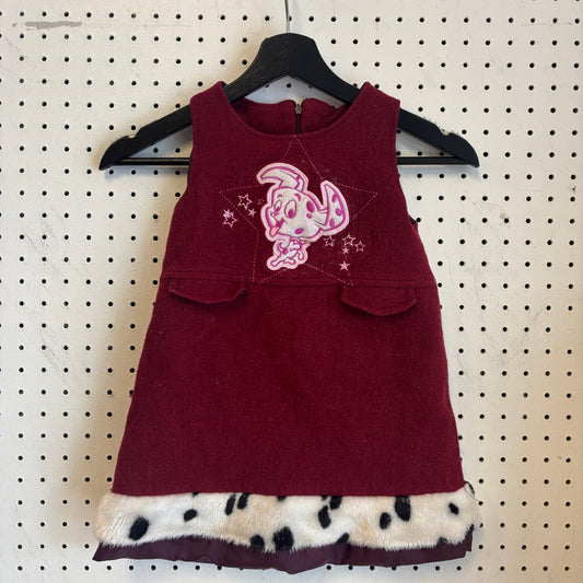 2000s Vintage Youth 101 Dalmations Wool Dress