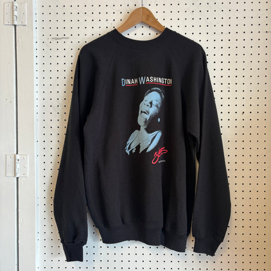 1990s Vintage Dinah Washington Jazz Radio Crewneck