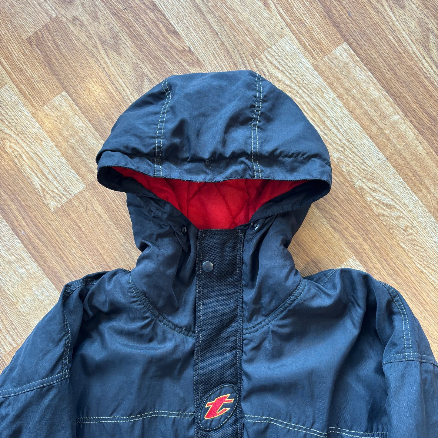 1990s Twist Graffiti Baggy Hooded Coat