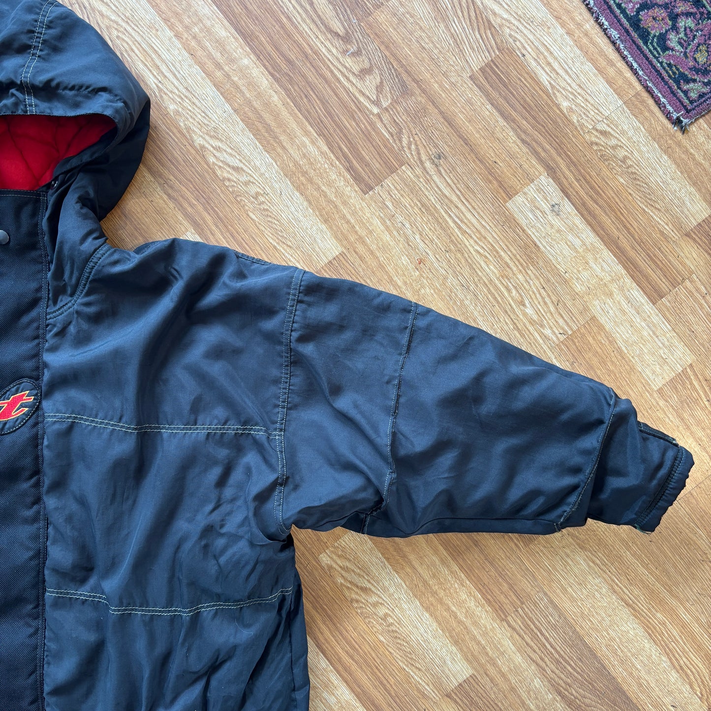 1990s Twist Graffiti Baggy Hooded Coat