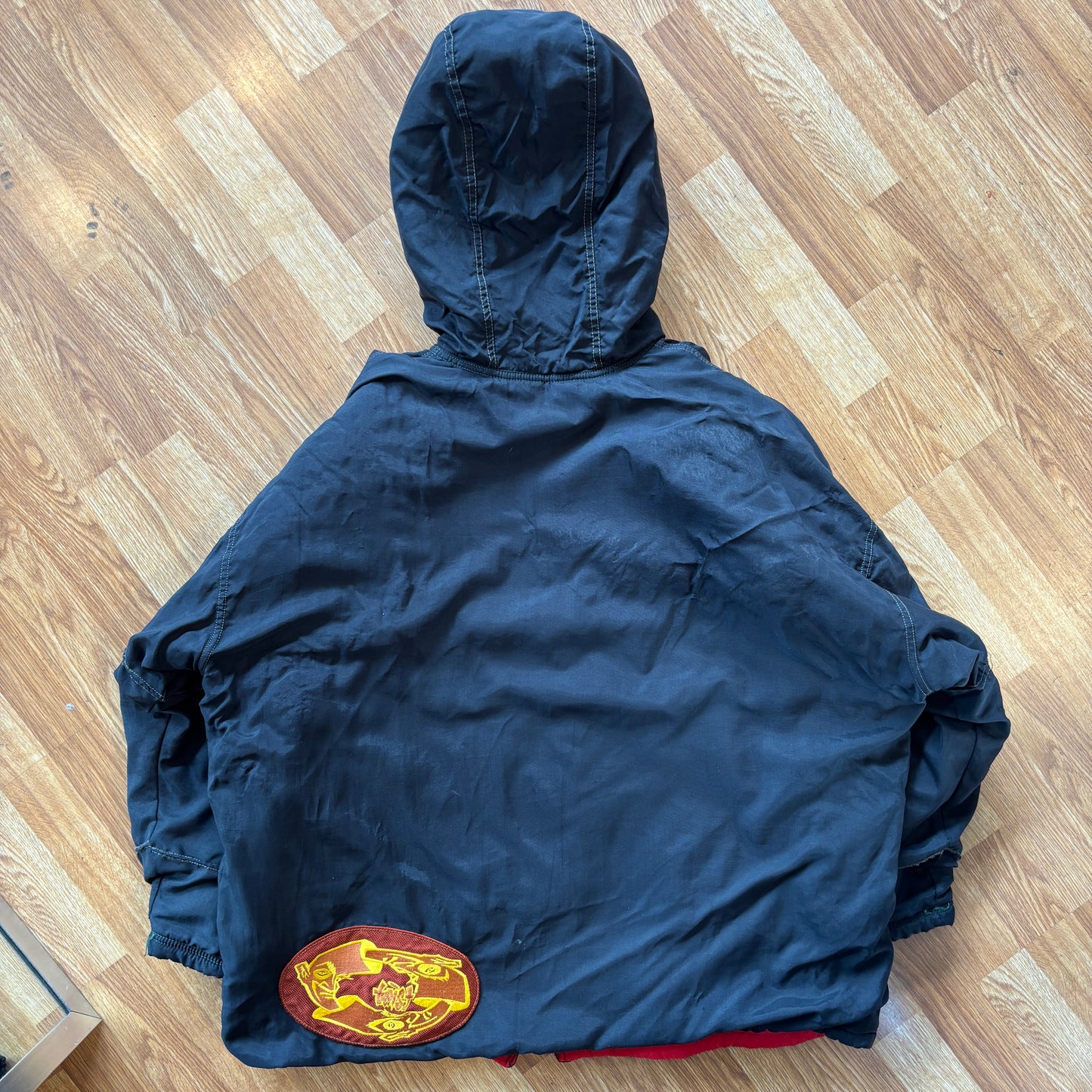 1990s Twist Graffiti Baggy Hooded Coat