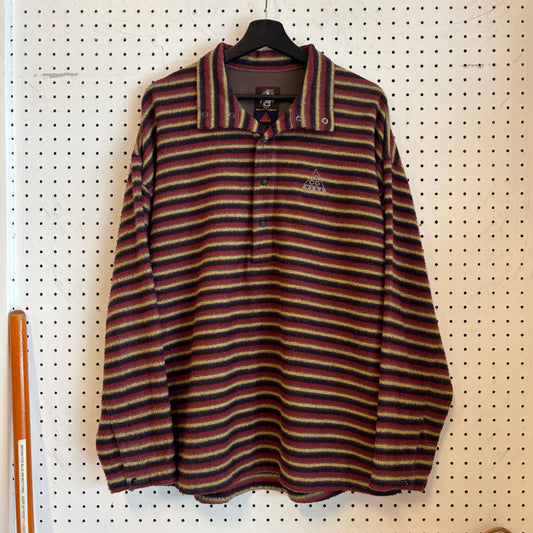2005 Nike ACG Striped Fleece Button Up