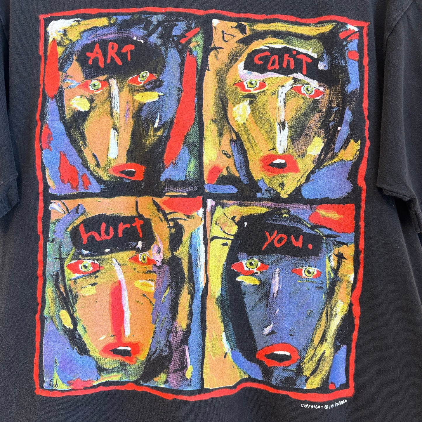 1991 Fred Babb 'Art Cant Hurt You' Painting Tee