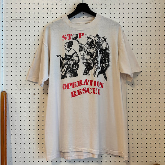 1980s Stop Operation Rescue Pro-Choice Activism Tee